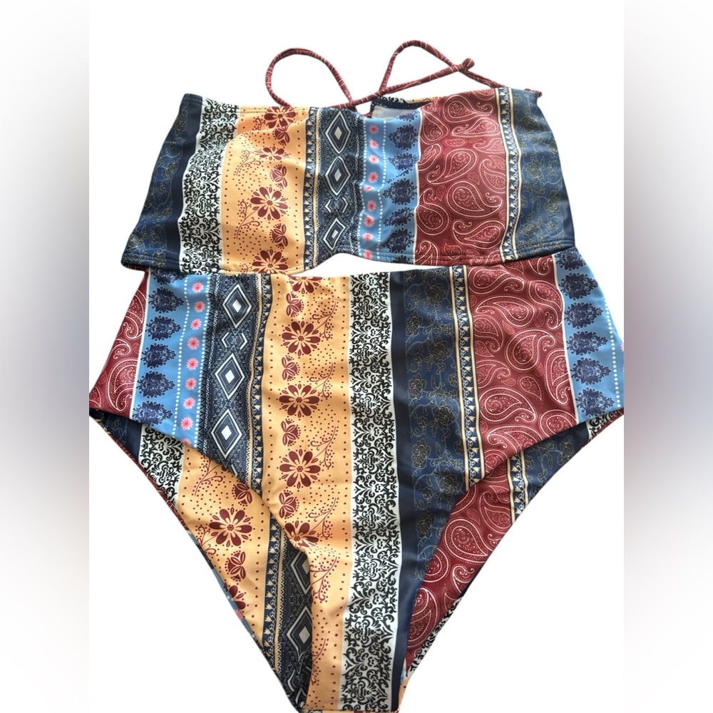Floral and Paisley Bikini Set